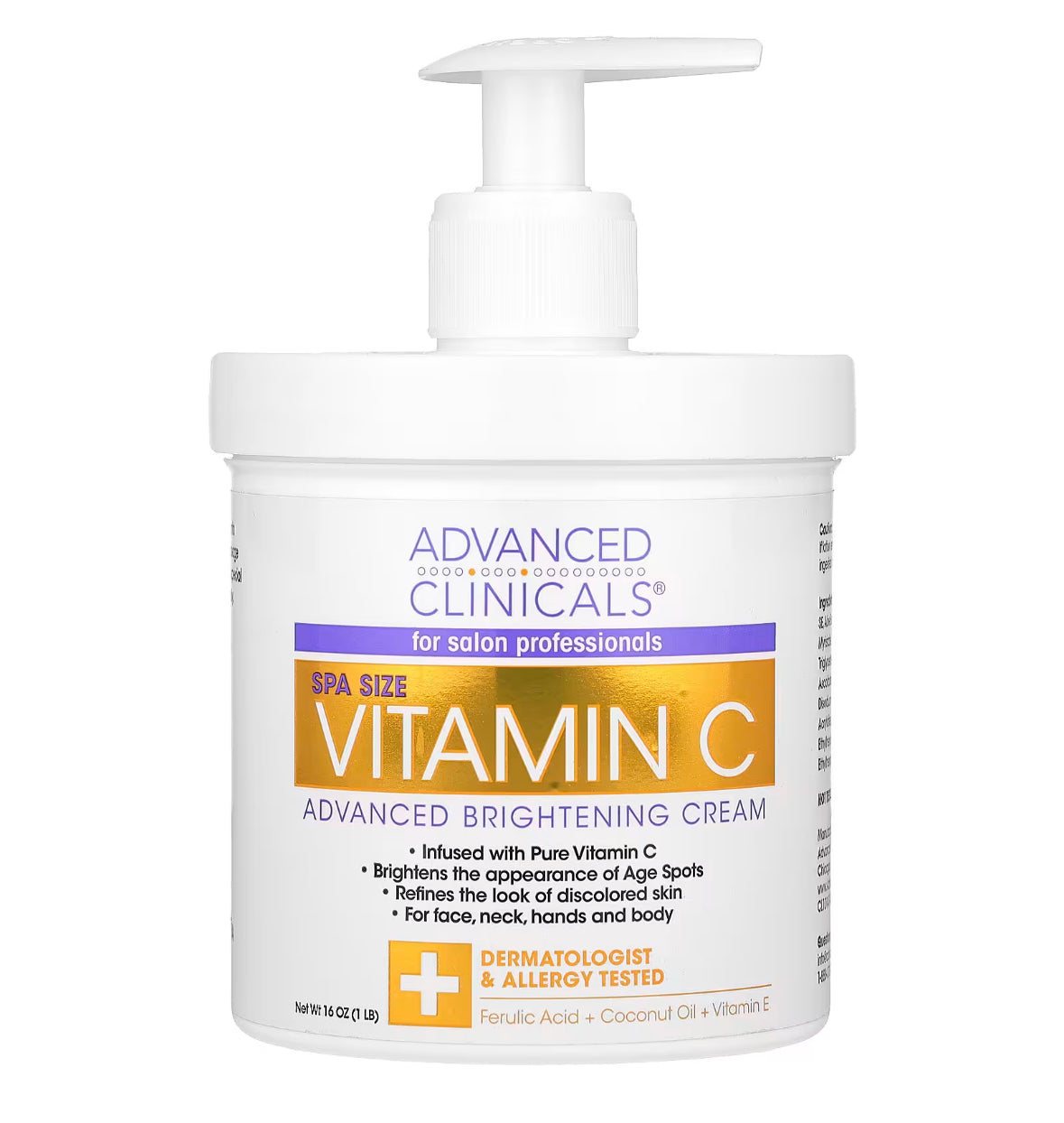 Crème éclaircissante à la vitamine C , 454g