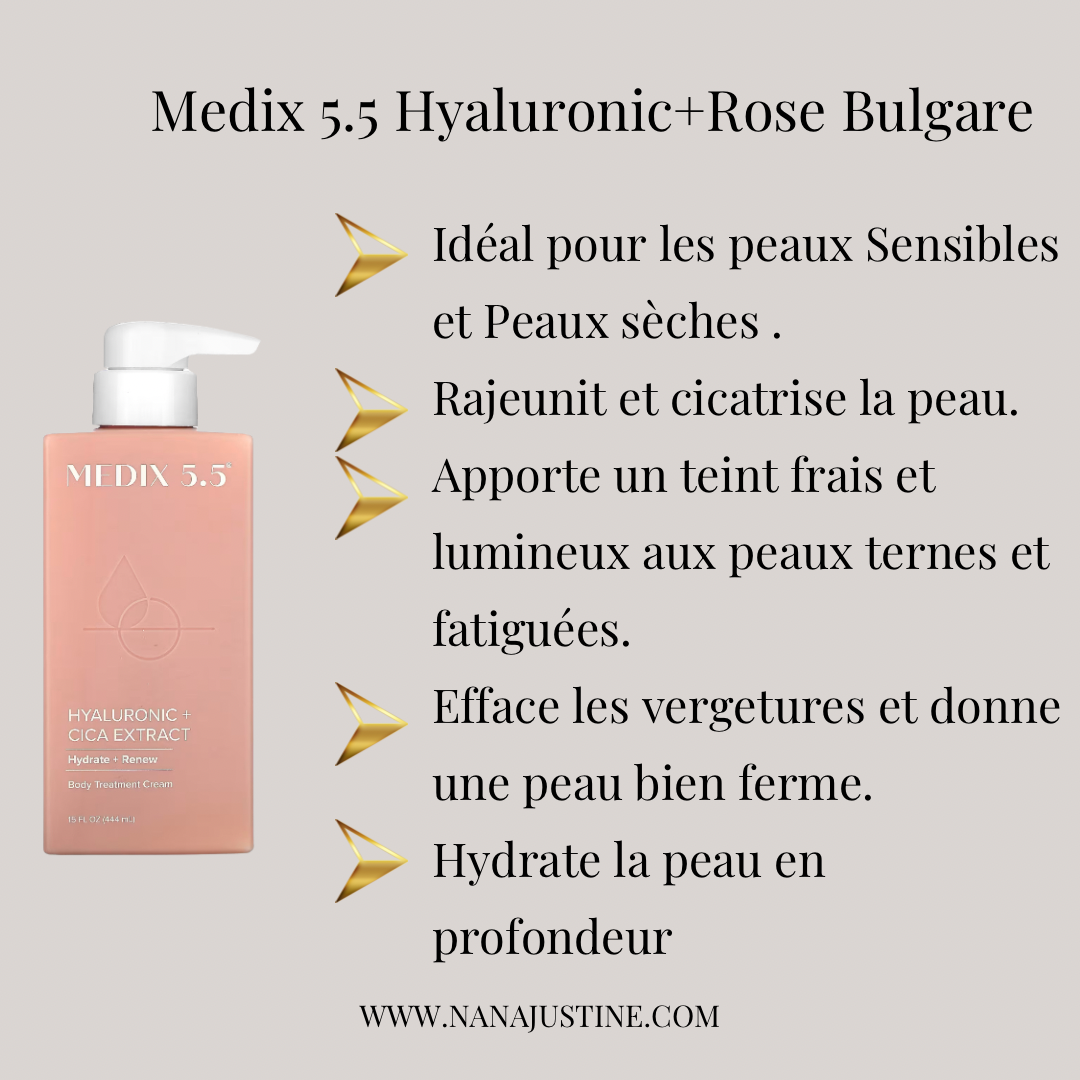 Medix 5.5 Hyaluronic +Rose Bulgare 444ml